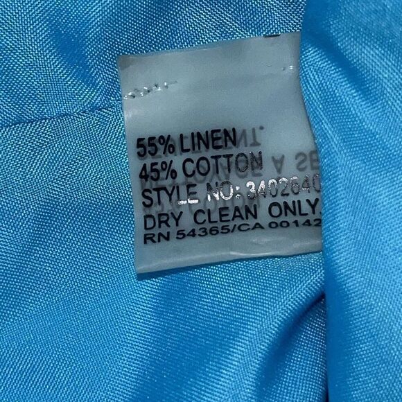 Peter Nygard Jacket Wmns Sz 4P Linen Blend Abstract Floral Multi Color Full Zip - Picture 6 of 8